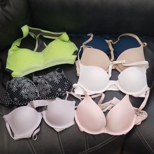 Lot of Pink and Victoria's Secret Bras